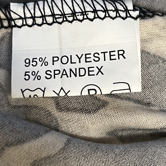 Leopard Print Bodysuit Turtleneck Long Sleeve full bottom brown tan,black size L - Picture 11 of 17